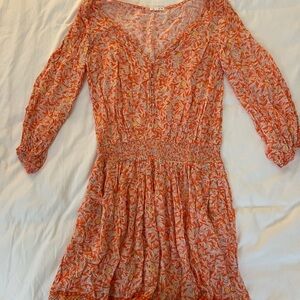 Floral Orange Dress